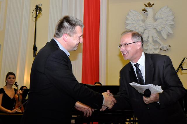 Prof. Andrzej Jakubiak i Janusz Bielecki, kompozytor, Fundacja Bielecki Art