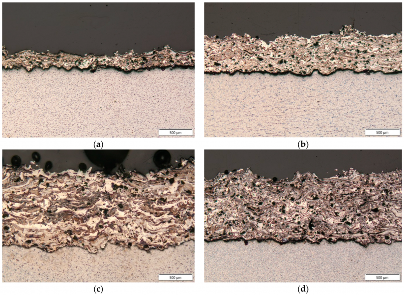 Makrostruktury powłok natryskowych Fe-Al