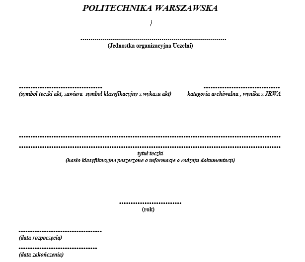 Grafika przedstawiająca opis teczki