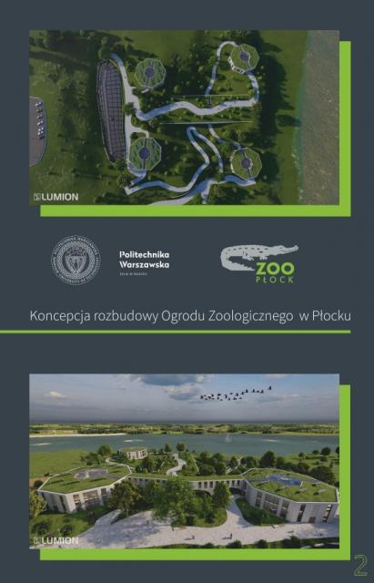 Grafika przedstawiająca koncepcję rozbudowy Ogrodu Zoologicznego w Płocku